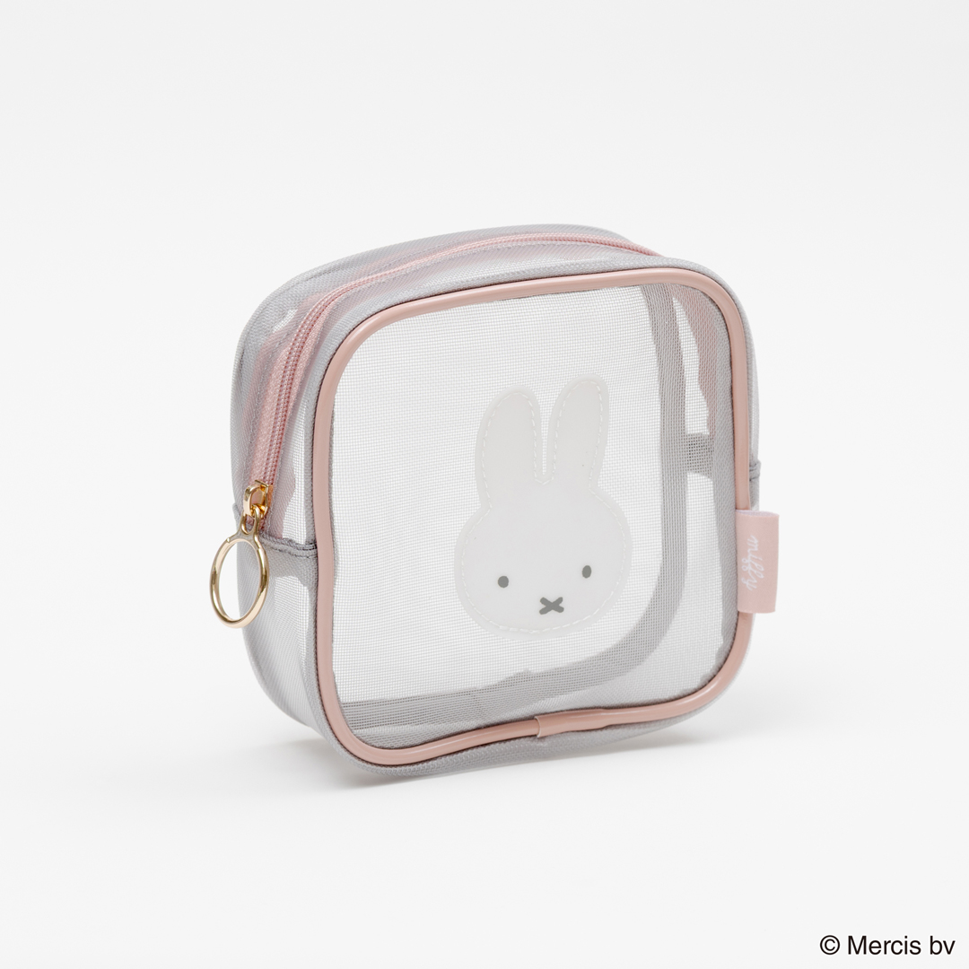 miffy  バイカラーメッシュスクエアポーチ GY